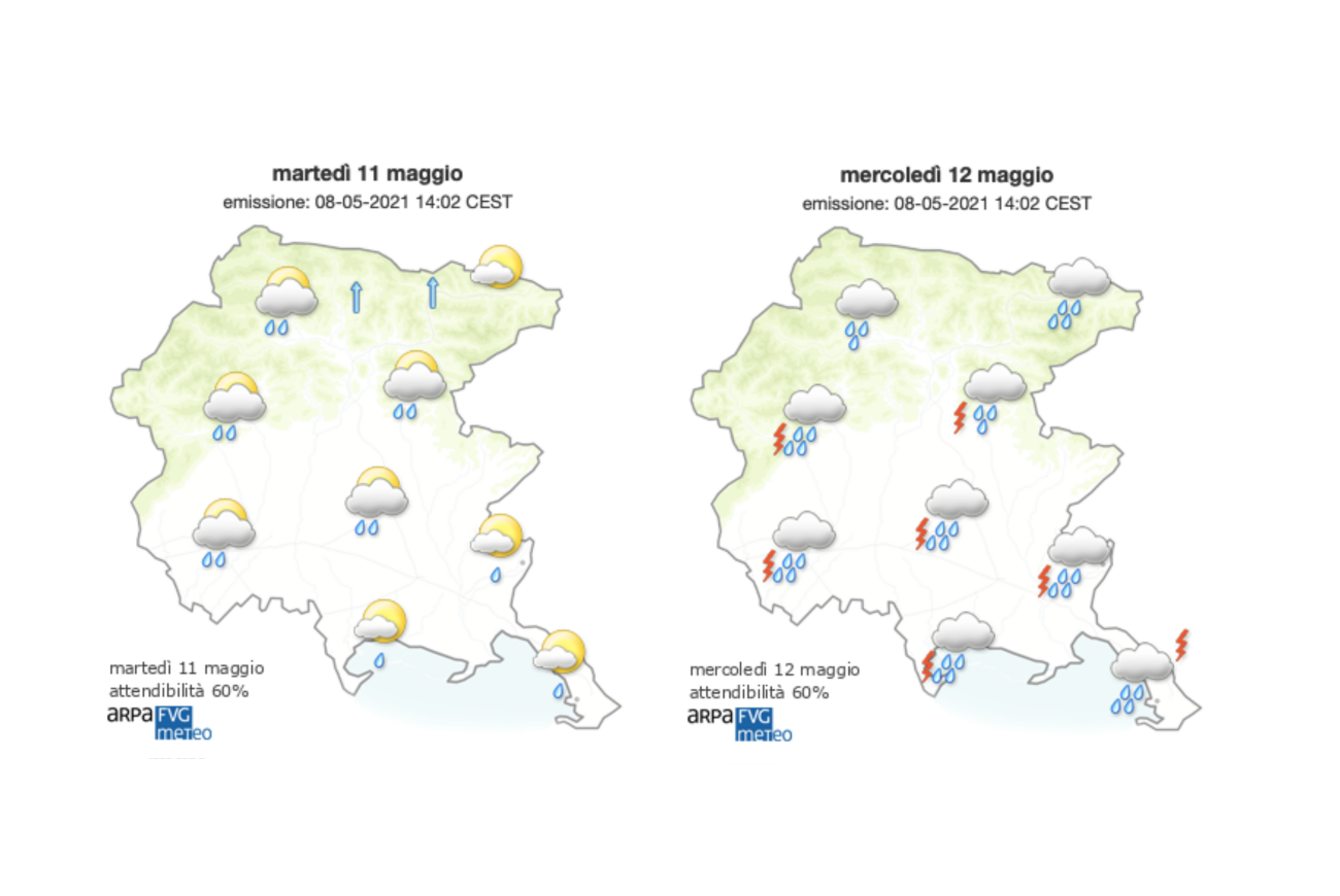 Immagine per Rimane ancora il sole sul Goriziano, attesa la pioggia per domani 